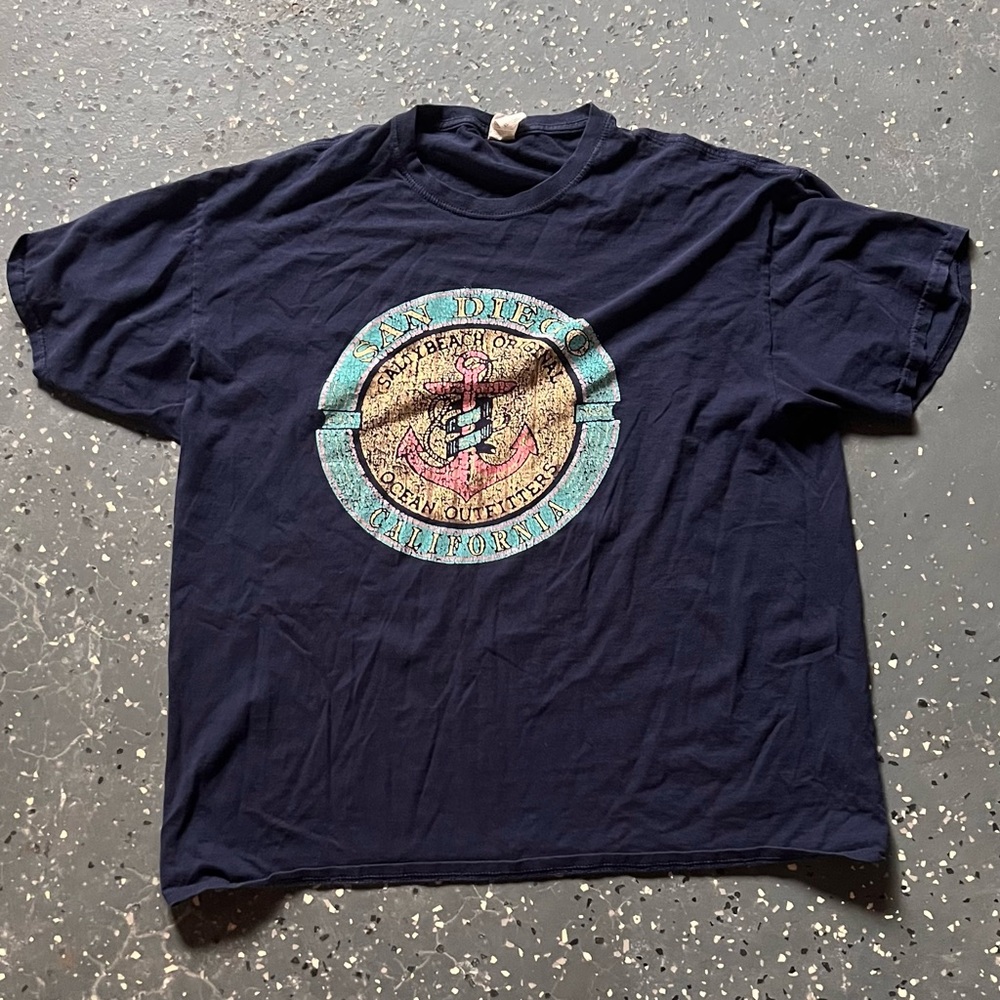 Men’s Vintage Navy Blue 90s San Diego beach T-Shirt